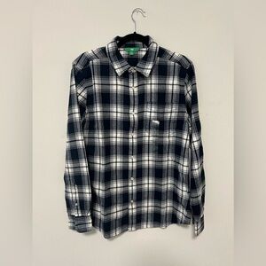 Dip Mens Rustic Blue Plaid Flannel